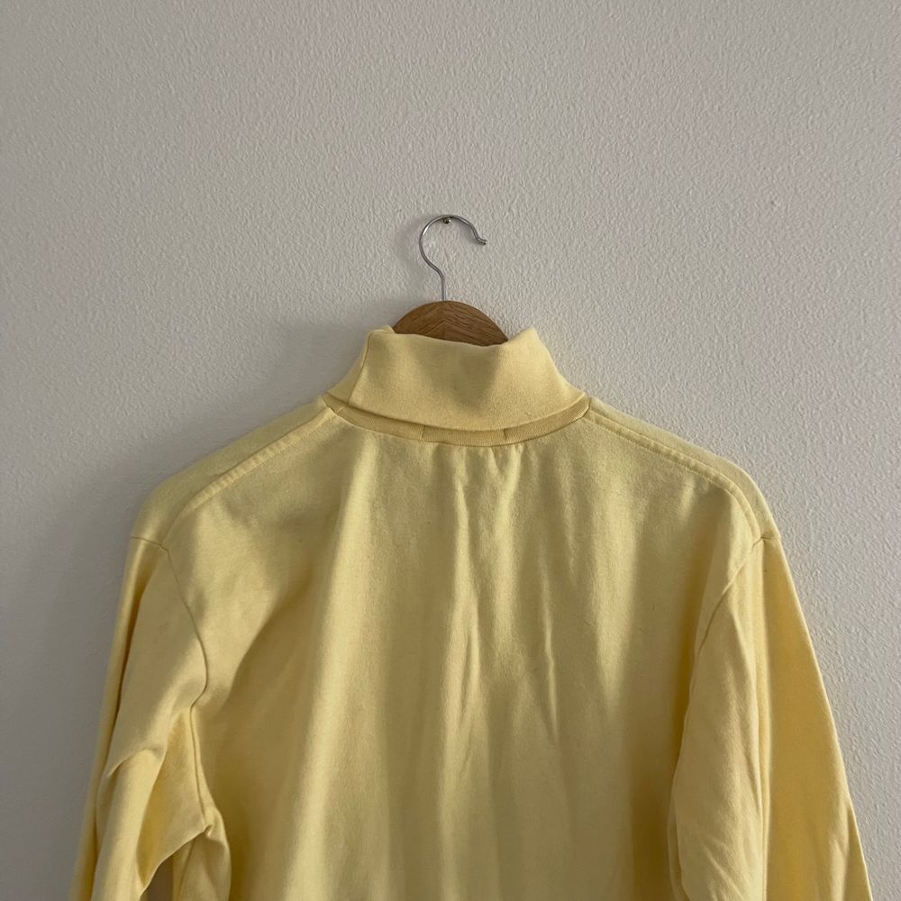 Vintage Y2K Preppy Polo Ralph Lauren Pale Yellow Slouchy Turtleneck - Picture 10 of 10
